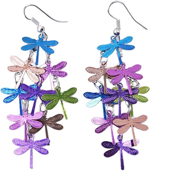Øredobber for Kvinner Dragonfly Hollow Dangle Hook Mote Chri,ZQKLA