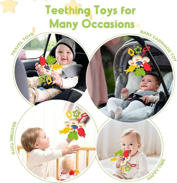 Montessori Babylegetøj 6-18 Måneder, Sensorisk Silikone Popper, Bidelegetøj & Rejselegetøj_OF