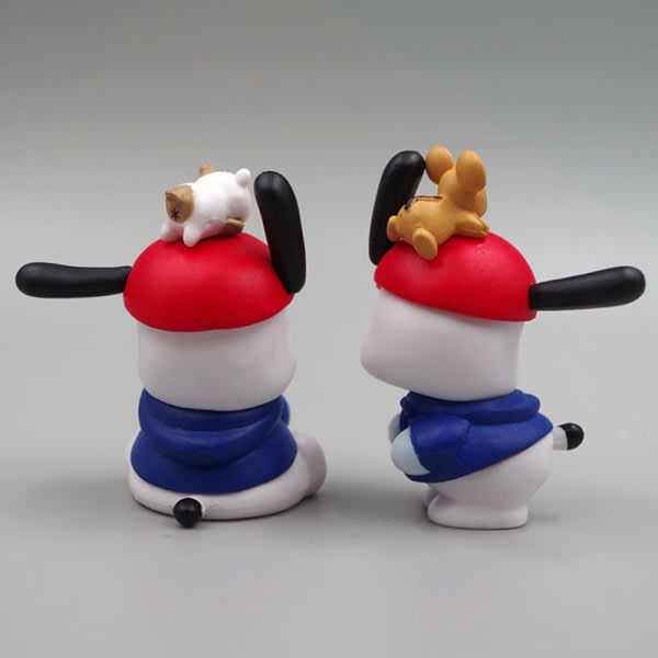 2st/ Set Anime Figur Pochacco Sanrio Barn DIY Dekor Till