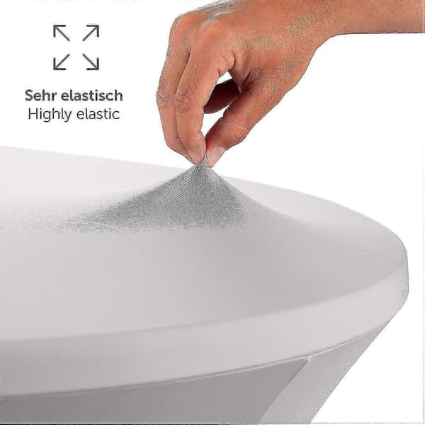 Elegant Anthracite Stretch Covers Bar Table Covers for Bistro Table Silver gray 80 2 Set Silver  gray 80  2 Set