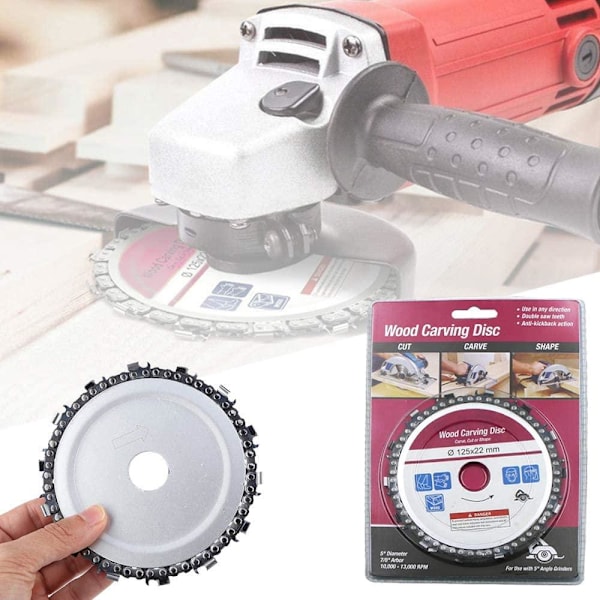Savklinge, Skæreskive med savkæde til vinkelsliber 125mm Sort Black one size