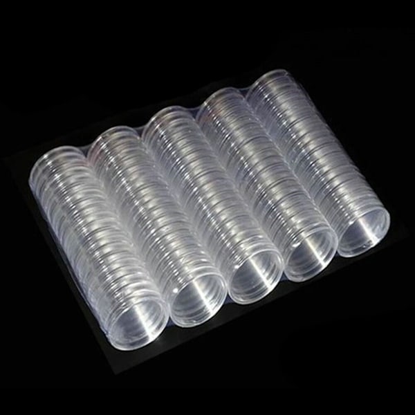 100 stk. Møntboks Møntbeskyttelsesboks 19MM 19mm