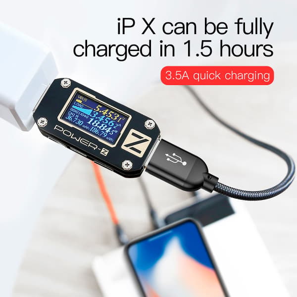 Baseus 3-i-1 multilader, USB-C/Lightning/MicroUSB, 3,5A, 1,2m
