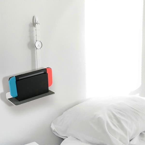 Akryl Väggmonterad Displayhylla för Bluetooth-högtalare, Webbkamera - Vit