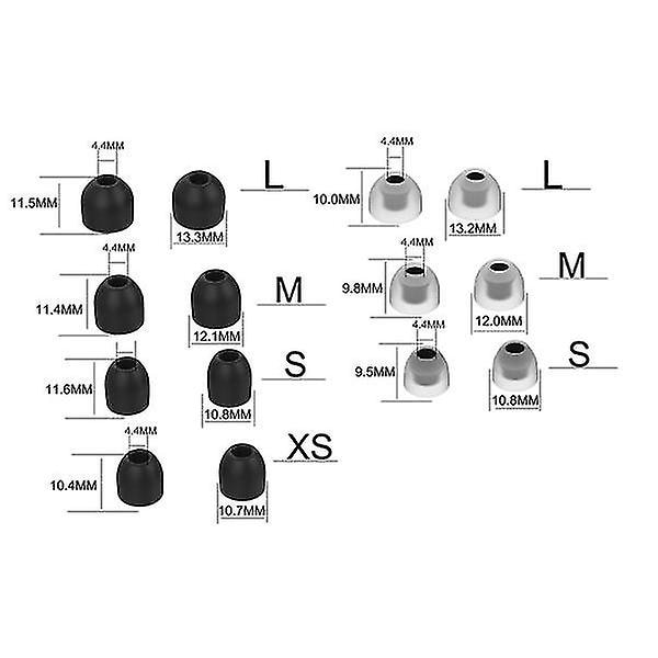 Ørepropper til Sony Wf-1000xm3/wf-1000xm4 Sort 7 par