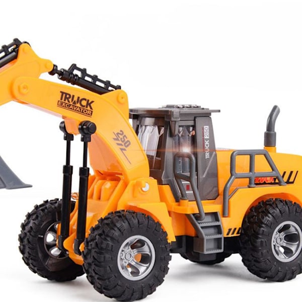 Radiostyrt gravemaskin / RC gravemaskin - 26 cm Orange Orange