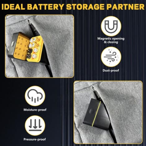 Rechargeable AA Lithium Batteries with Charger - 8-Pack - 1.5V High Capacity - Storage Case Included