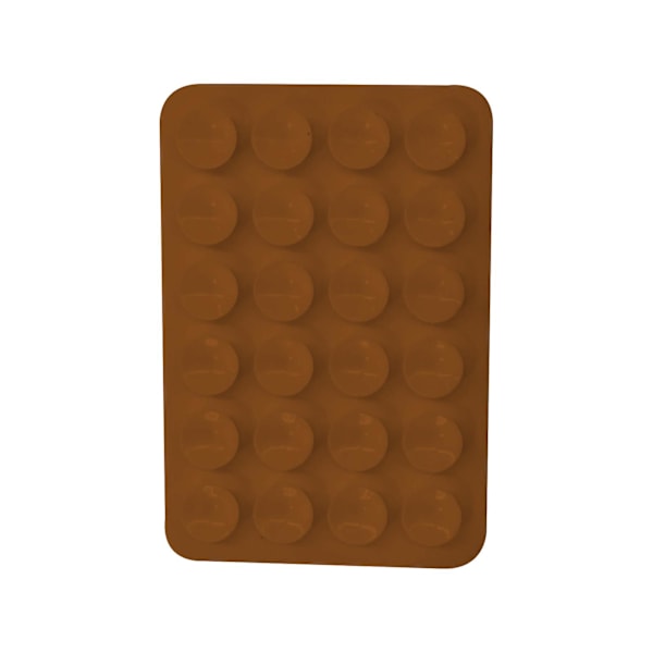 6 stk Silikon Sugekopp Mobilskall Selvklebende Feste, Silikon Mobilskall Holder Matte For Selfies Og Videoer, Sklisikker Håndfri Mobilholder brown