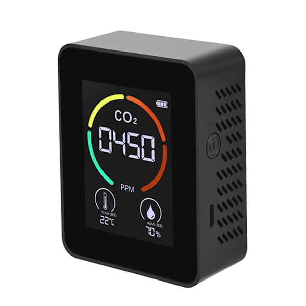 Air Quality Detector Carbon Dioxide Detector BLACK black