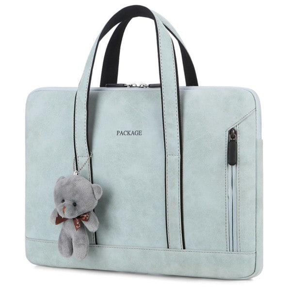 Computer Taske Dækning Cover Side Lynlås Laptop Håndtaske Notebook Rejse Opbevaring Aktetaske 13'' 14'' 15.6 Tommer Lyseblå 16 Tommer