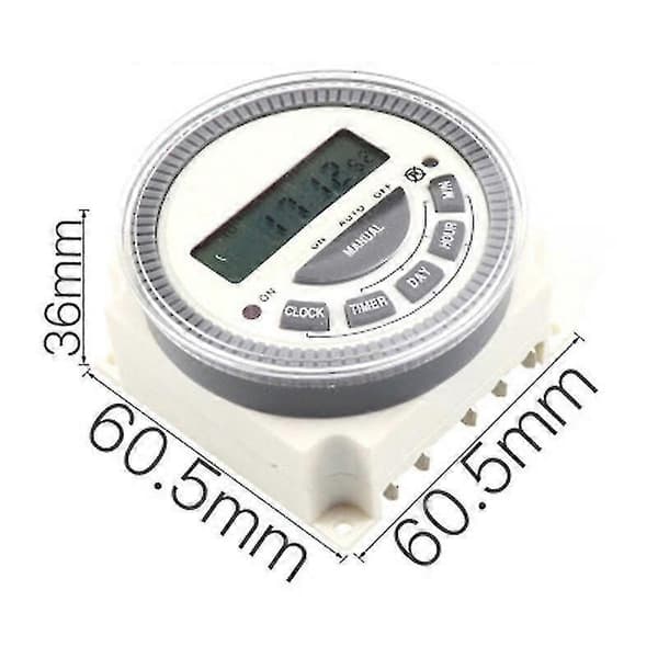 Programmerbar Timer Strømbryter Relé Digital LCD Ukentlig Cn304a Ac 220v 5 Pin