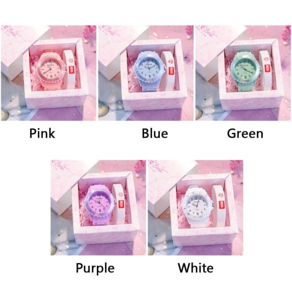 Barn Gave Myk Silikon Rem Digital Klokke Peker Armbåndsur Klokke Armbåndsur Barneklokker ROSA PINK