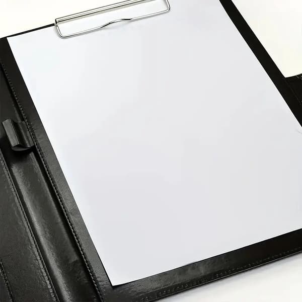 A4 Skrivemappe - Konferencemappe - Skriveblok - Øko-læder - Dokumentmappe - Arbejdsmappe