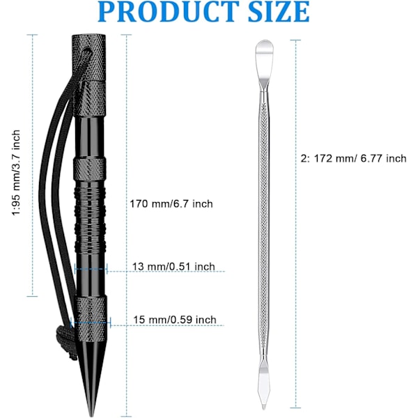 Ferraycle Ruostumaton teräs Marlinspike Set Paracord Fid Parac, ZQKLA