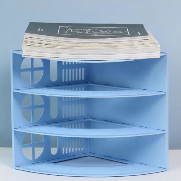 Multifunktionell Filhållare Dokument Tidningsorganisator Stående Bokstöd för Hemmet Advanced Gray Three grids
