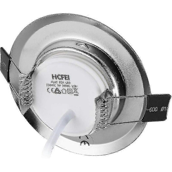 3 stk. ultra-tynde indbyggede LED-spotlights, med 3x5w dæmpbare pærer 220v spotlightmodul, justerbart lys varm hvid 3000k