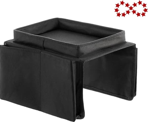 Sofabrett med Organizer – Armlenebrett – Svart