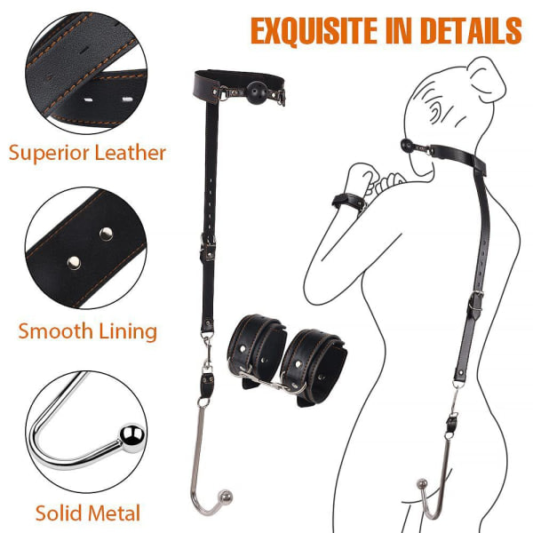 Sm Adult Sexleksak Metall Anal Hook Assisterad Tvingad Begränsning 4-delad Set
