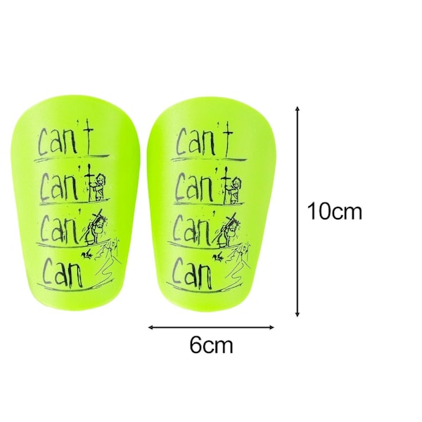 2 stk Mini Fodbold Benskinner Benbeskyttere til Udendørs Sport Fodboldkamp Grøn 8cmx5cm[D] Grøn 10cmx6cm Green 10cmx6cm Multi