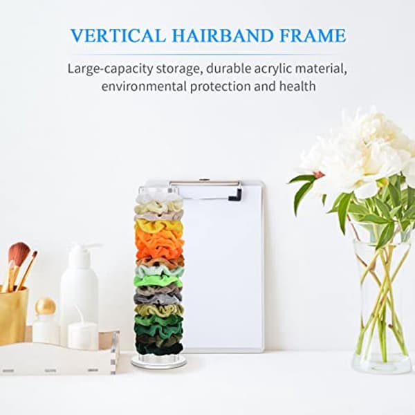 Akryl Scrunchie Holder til Hårelastikker - Transparent Scrunchie Opbevaring St&