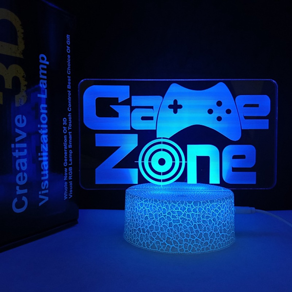 Kreativ Gåva Spelrumsdekoration Nattlampa Crack Model Crack Base Game Zone Crack Base Game Zone Crack Touch Colorful Set