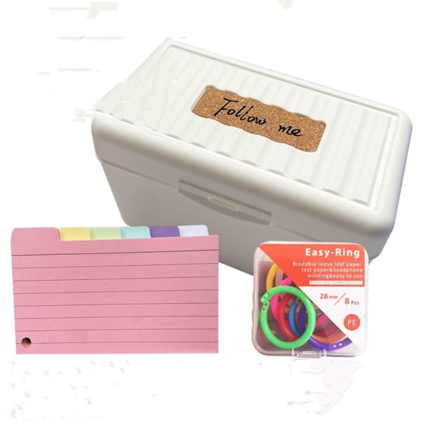 Registerkort med faner Flash Card Dividers Opbevaringsboks