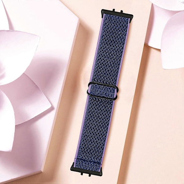 Joustavasta materiaalista kudottu ranneke Samsung Galaxy Fit3 SM-R390:lle, musta liitos Style L