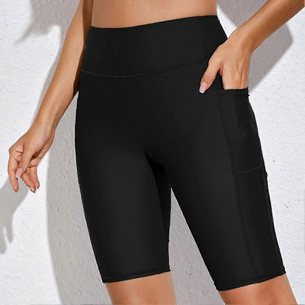 Dykkeshorts for kvinner, redusert gnaging, lettvektige, myke, hudvennlige, våtdraktshorts for surfing - Perfekt svart Black XL