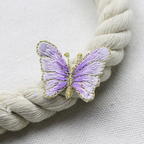 14 stk. sommerfuglebroderede strygemærker 3,8x3 cm, Broderi