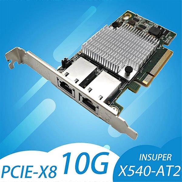 10G Ethernet Netværkskort X540-T2 PCIE-X8 X16 Netværksforlængeradapter