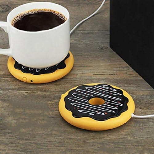 Varmebrikke, USB Munkformet Koppvarmer for Kaffe og Te Drikkevarmer