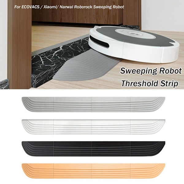 Tröskelremsa för robotdammsugare beige