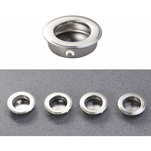 4 stk 35 mm Flat Rustfritt Stål Innfelte Fingergrep Innlegg