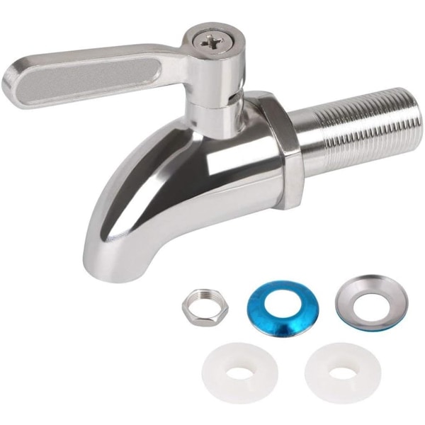 2 stk. - 16 mm drikkevaredispenser - Drikkevaredispenser i rustfrit stål - Hane til tønde