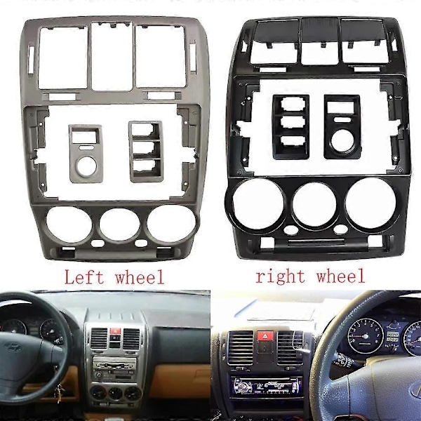 Tomme Bilstereo Ramme GPS Navigasjon Fascia Panel for 2002-2011 Hyundai Getz Installasjon-Xin left wheel Blcak