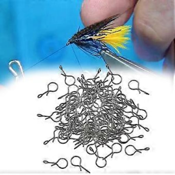 100x Fluefiske Snaps Hurtigskift Fiskekrok Snaps Lettvekts Agn Snaps Fiskeverktøy Tilbehør Sterk Agnkobling (XL) XL