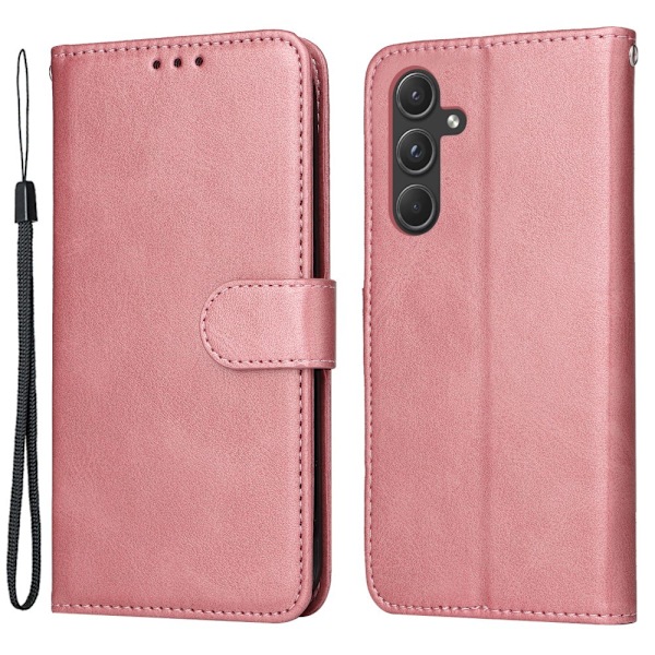 SKALO Samsung A55 5G PU-Läder Plånboksfodral - Flera färger Pink Rosa