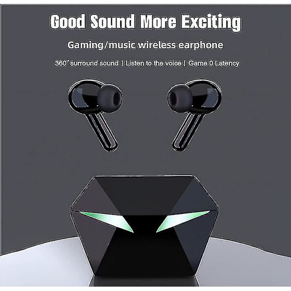 Bluetooth 5.1 Trådløse Hodetelefoner Med Ladeetui 3D Stereo Ørepropper