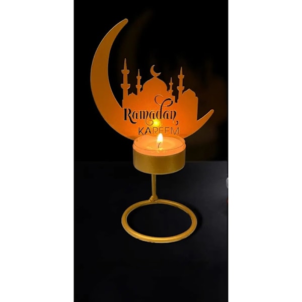 Lysestager Valentinsdag Gave Tealight Guld Lysestager - Lysestager Ornament til Fest Hjem Dekoration