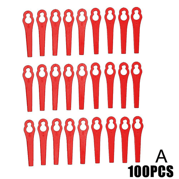 100 Stykker Erstatningstrimmer Einhell Plast Hage Gressplen Kantklipper Gress Einhell Hagearbeid Red
