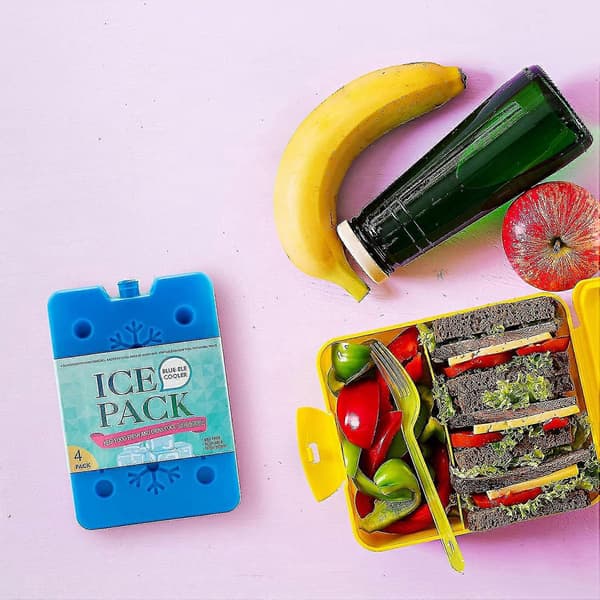 Ice Pack for Lunch Box and Cooler Bag, Reusable and Long Lasting, 4-Piece Set