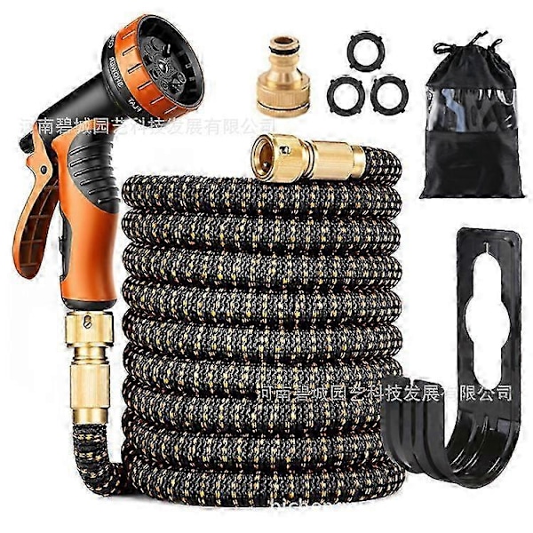 SCSYV Pocket Hose Copper Bullet Expanderbar -puutarhaletku kuvioidulla peukalosuihkulla 25 jalkaa, patentoitu lyijytön ultrakevyt kiinteä kupari
