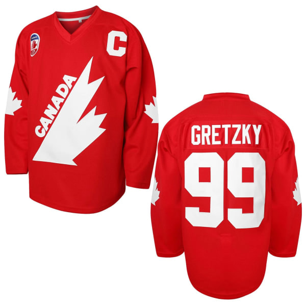 Gretzky Jersey 1991 Labatt Team Coupe Canada Cup Hockey Jersey Størrelse L