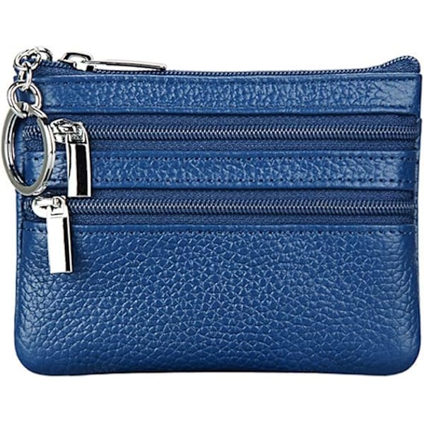 Äkta läder myntbörs för damer, Mini Pouch Change Wallet, ZQKLA