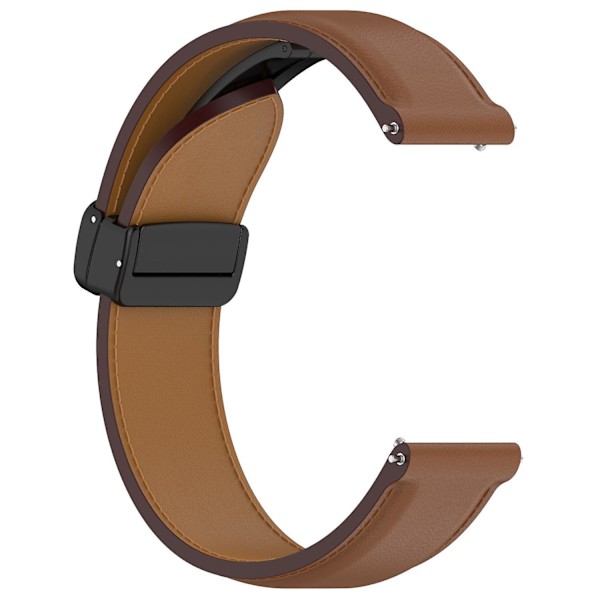 20mm Foldbar Lærarspenne Klokkeband for Samsung Galaxy Watch6 40mm 44mm/Watch6 Classic 43mm 47mm