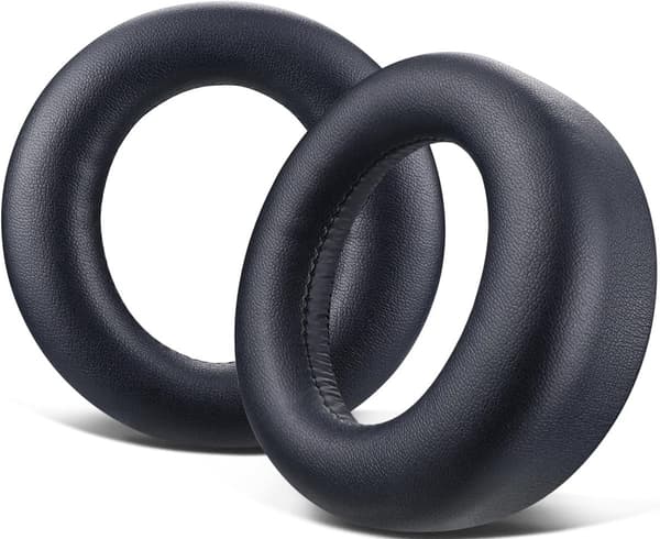 Erstatningsørepuder til Sony PS5 Pulse 3D trådløst headset, blødt proteinlæder, lydisolerende skum, gaming, sort