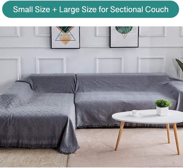 Geometrisk sofatrekk, sofatrekk, sofatrekk for 3-seters sofa, seksjonssofatrekk, sofatrekk