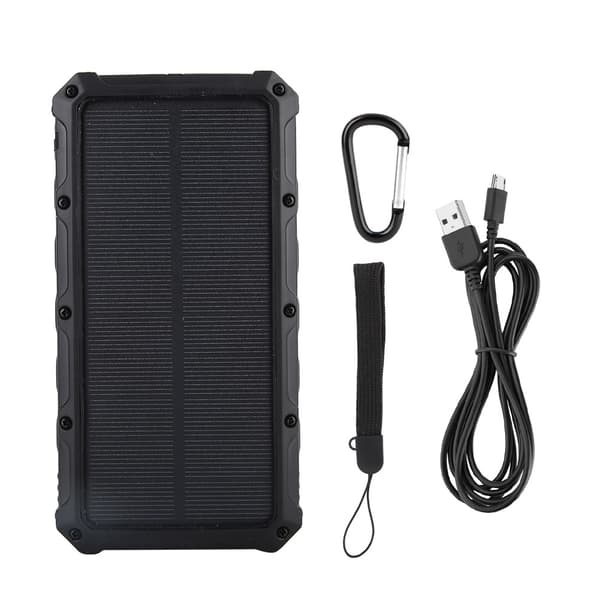 Foldbart solpanel 10000mAh 8W solcelleoplader bærbar telefonoplader powerbank 1#