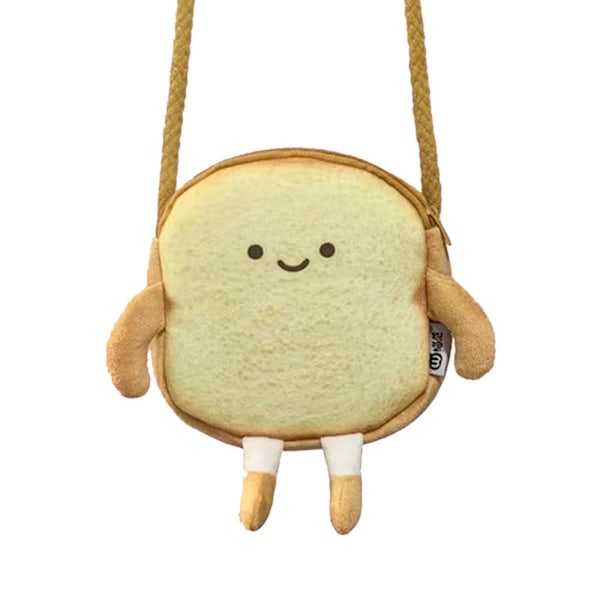 Tecknad Toast Handväska Söt Vardaglig Tote Bröd Myntväska Korthållare Kreativt Pennfodral Skolmaterial Plånbok Kawaii Gåva purse2