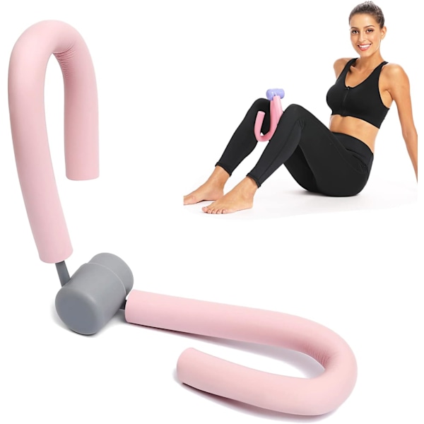 Lårtränare, bäckenbottentränare inre yttre lår muskeltränare, benmästare, fitnessträningsutrustning för kvinnor hemmabruk Pink